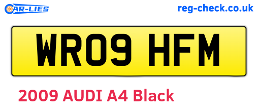 WR09HFM are the vehicle registration plates.