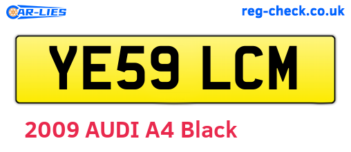 YE59LCM are the vehicle registration plates.