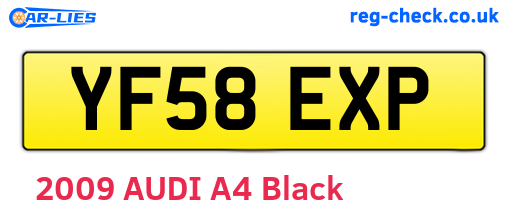 YF58EXP are the vehicle registration plates.