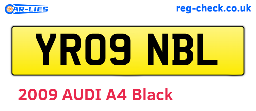 YR09NBL are the vehicle registration plates.