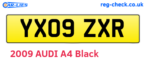 YX09ZXR are the vehicle registration plates.