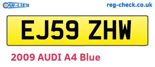 EJ59ZHW are the vehicle registration plates.
