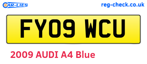 FY09WCU are the vehicle registration plates.