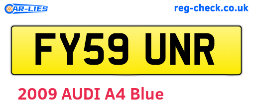 FY59UNR are the vehicle registration plates.