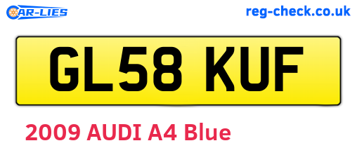 GL58KUF are the vehicle registration plates.