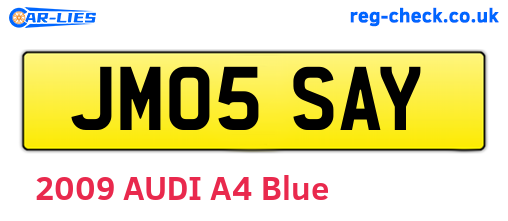 JM05SAY are the vehicle registration plates.