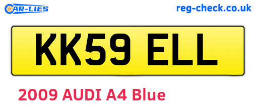 KK59ELL are the vehicle registration plates.