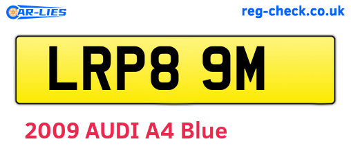 LRP89M are the vehicle registration plates.