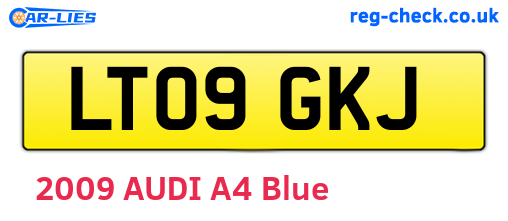 LT09GKJ are the vehicle registration plates.