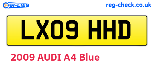 LX09HHD are the vehicle registration plates.