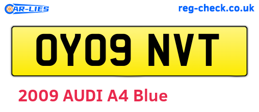 OY09NVT are the vehicle registration plates.