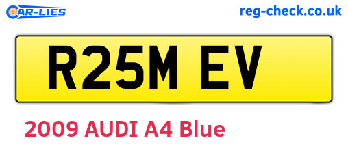 R25MEV are the vehicle registration plates.
