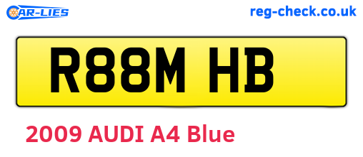 R88MHB are the vehicle registration plates.