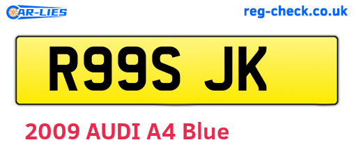 R99SJK are the vehicle registration plates.