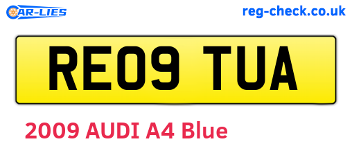 RE09TUA are the vehicle registration plates.