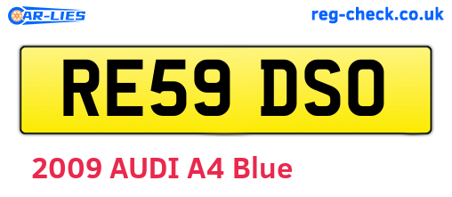 RE59DSO are the vehicle registration plates.