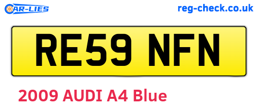 RE59NFN are the vehicle registration plates.