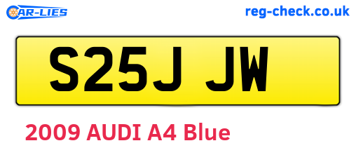 S25JJW are the vehicle registration plates.
