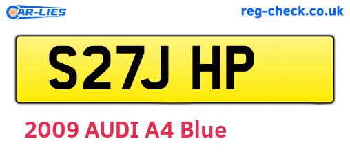 S27JHP are the vehicle registration plates.