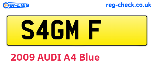 S4GMF are the vehicle registration plates.