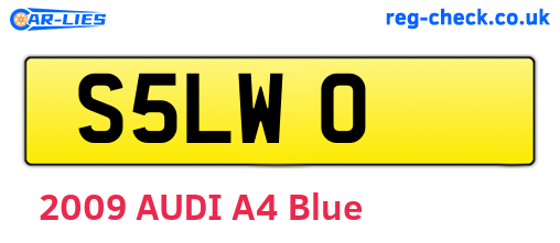 S5LWO are the vehicle registration plates.