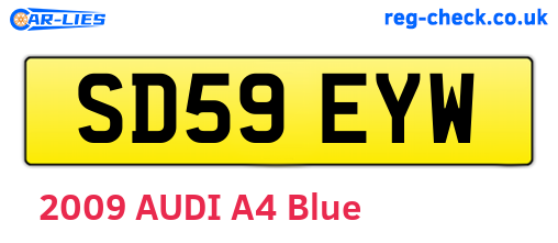 SD59EYW are the vehicle registration plates.