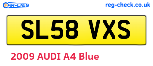 SL58VXS are the vehicle registration plates.
