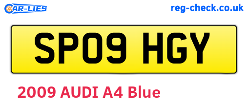 SP09HGY are the vehicle registration plates.