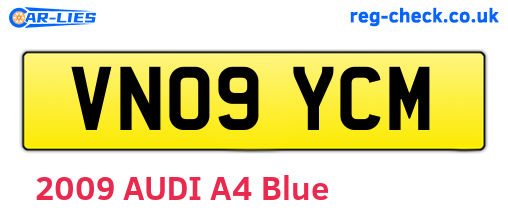 VN09YCM are the vehicle registration plates.