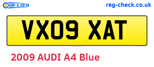 VX09XAT are the vehicle registration plates.