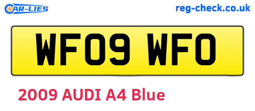 WF09WFO are the vehicle registration plates.