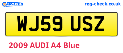 WJ59USZ are the vehicle registration plates.