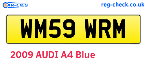 WM59WRM are the vehicle registration plates.