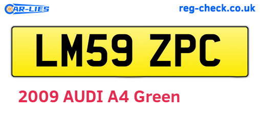 LM59ZPC are the vehicle registration plates.
