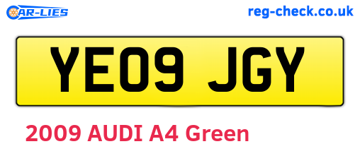 YE09JGY are the vehicle registration plates.