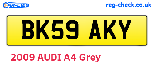 BK59AKY are the vehicle registration plates.