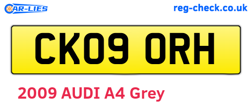 CK09ORH are the vehicle registration plates.