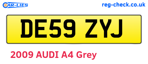 DE59ZYJ are the vehicle registration plates.