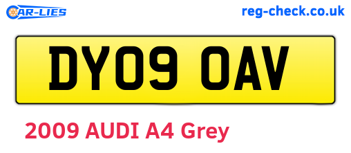 DY09OAV are the vehicle registration plates.