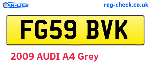 FG59BVK are the vehicle registration plates.