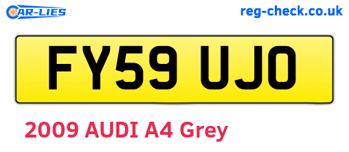 FY59UJO are the vehicle registration plates.