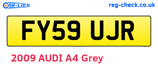 FY59UJR are the vehicle registration plates.