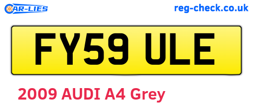 FY59ULE are the vehicle registration plates.