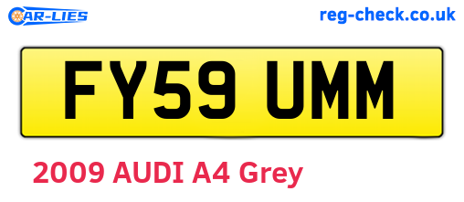 FY59UMM are the vehicle registration plates.