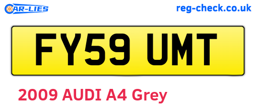 FY59UMT are the vehicle registration plates.