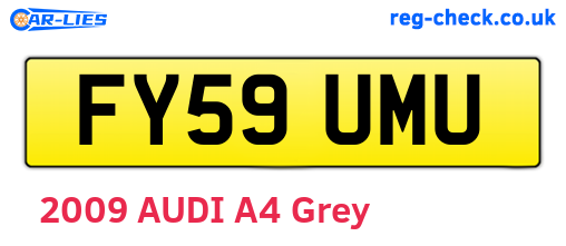 FY59UMU are the vehicle registration plates.