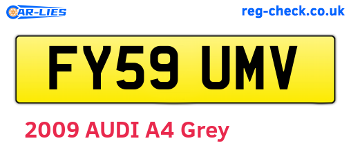 FY59UMV are the vehicle registration plates.