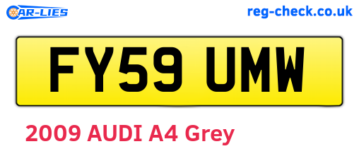 FY59UMW are the vehicle registration plates.
