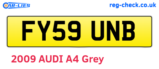 FY59UNB are the vehicle registration plates.