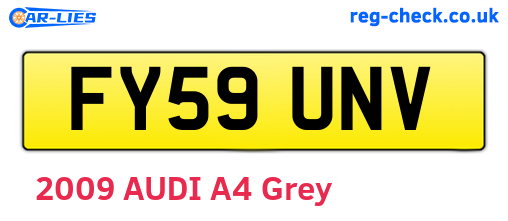 FY59UNV are the vehicle registration plates.